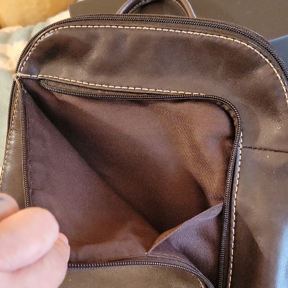 Brown Leather Back Pack - image 4